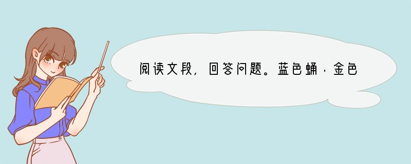 阅读文段，回答问题。蓝色蛹·金色蝴蝶蓝色——流动的忧郁　　我想我是迷路了。　　城